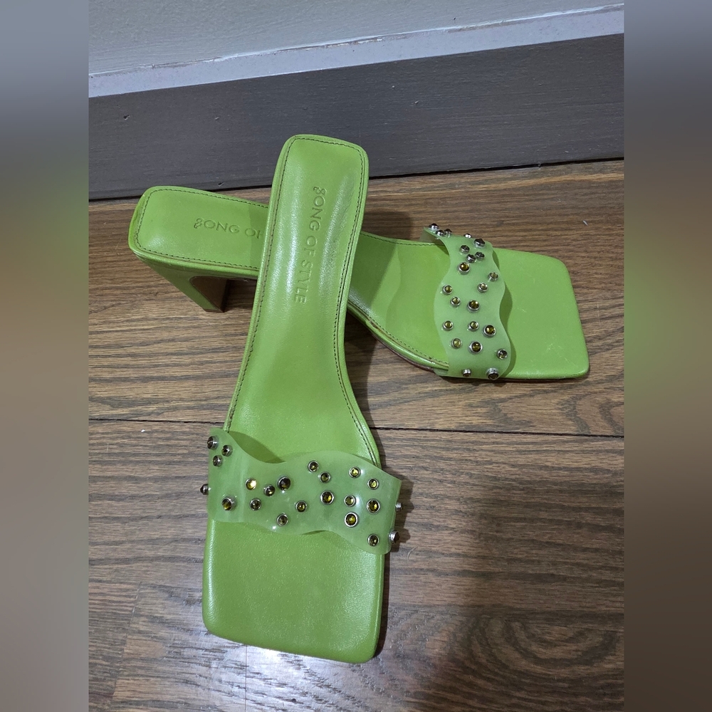 Song Of Style Sparkle Heel in Green